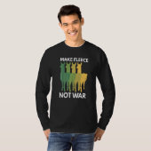 フリースをラマに対して戦わない Tシャツ (正面フル)