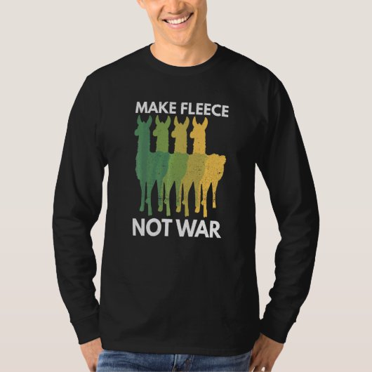 フリースをラマに対して戦わない Tシャツ (正面)