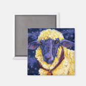 フリースオンアース – 星空の夜の羊 マグネット (正面/裏面)