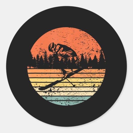 フリースキースキースキー ラウンドシール (正面)