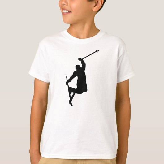 フリースタイルのスキージャンプ Tシャツ (正面)