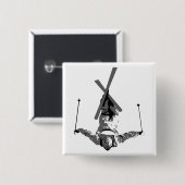 フリースタイルのスキー 缶バッジ (正面&裏面)