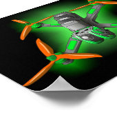 フリースタイルのレースfpvドローンLEDレーシングドローン ポスター (角)