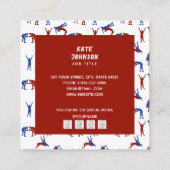 フリースタイルグレコローマレスリングパターン スクエア名刺 (裏面)