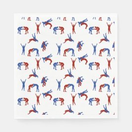 フリースタイルグレコローマレスリングパターン スタンダードランチョンナプキン