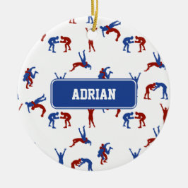 フリースタイルグレコローマレスリングパターン セラミックオーナメント