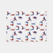 フリースタイルグレコローマレスリングパターン フリースブランケット (正面(横))