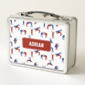 フリースタイルグレコローマレスリングパターン メタルランチボックス (裏面)