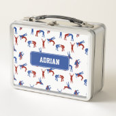 フリースタイルグレコローマレスリングパターン メタルランチボックス (正面)