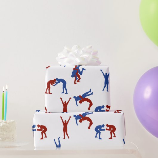 フリースタイルグレコローマレスリングパターン ラッピングペーパー (パーティーギフト)