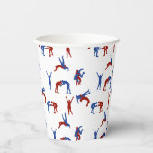 フリースタイルグレコローマレスリングパターン 紙コップ (裏面)