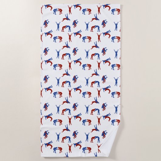 フリースタイルグレコローマレスリング ビーチタオル (正面)