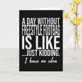 フリースタイルサッカーおもしろいギフトアイディア カード (黄色い花)