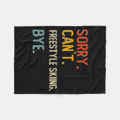 フリースタイルスキーには行けなくて残念 Tシャツ フリースタイル フリースブランケット (正面(横))