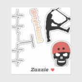 フリースタイルスクーターのステッカーパック6 シール (シート)