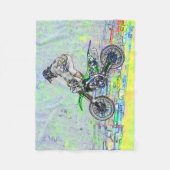 フリースタイルスタントマン – モトクロスライダー フリースブランケット (正面)