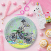 フリースタイルスタントマン – モトクロスライダー ペーパープレート (パーティー)