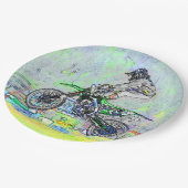 フリースタイルスタントマン – モトクロスライダー ペーパープレート (アングル)