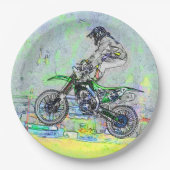 フリースタイルスタントマン – モトクロスライダー ペーパープレート (正面)