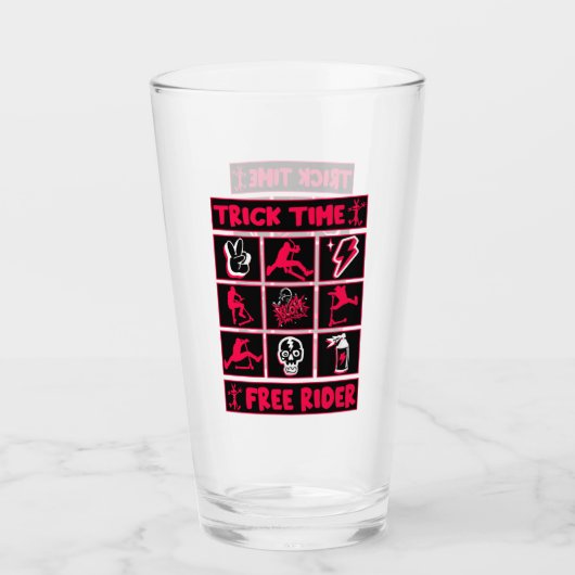 フリースタイルトリックスクーター タンブラーグラス (正面)