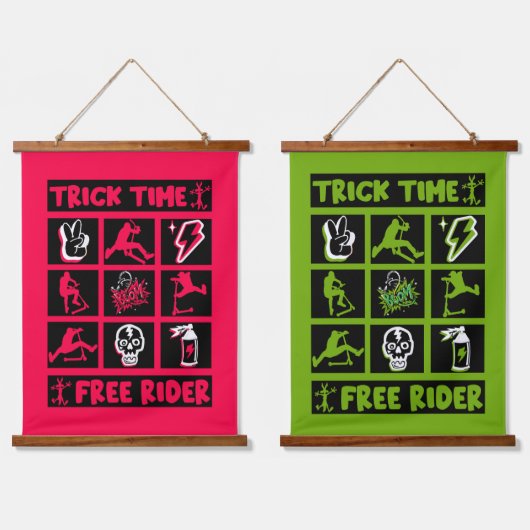 フリースタイルトリックスクーター 吊り下げ型タペストリー (ダブル)