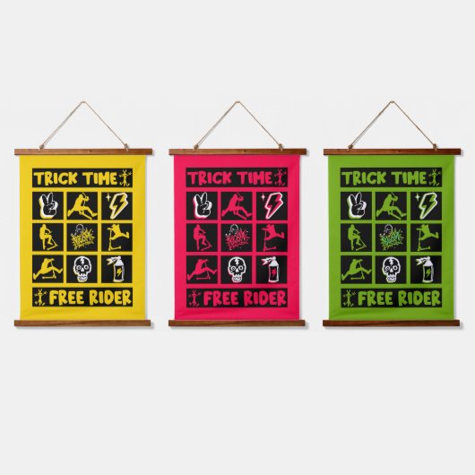 フリースタイルトリックスクーター 吊り下げ型タペストリー (トリプル)