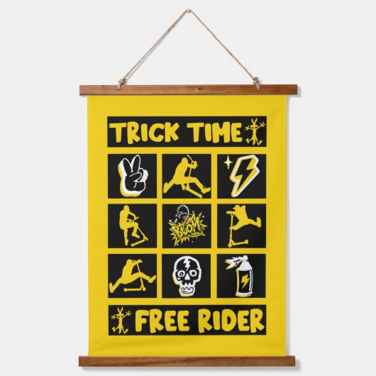 フリースタイルトリックスクーター 吊り下げ型タペストリー (正面)