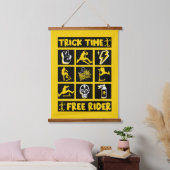 フリースタイルトリックスクーター 吊り下げ型タペストリー (寝室)