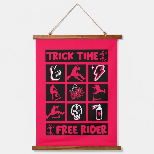 フリースタイルトリックスクーター 吊り下げ型タペストリー (正面)
