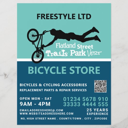 フリースタイルバイクモトクロスサイクリングストア広告 チラシ (正面)