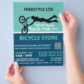 フリースタイルバイクモトクロスサイクリングストア広告 チラシ (手)