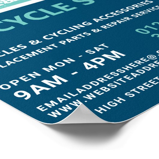 フリースタイルバイクモトクロスサイクリングストア広告 ポスター (角)