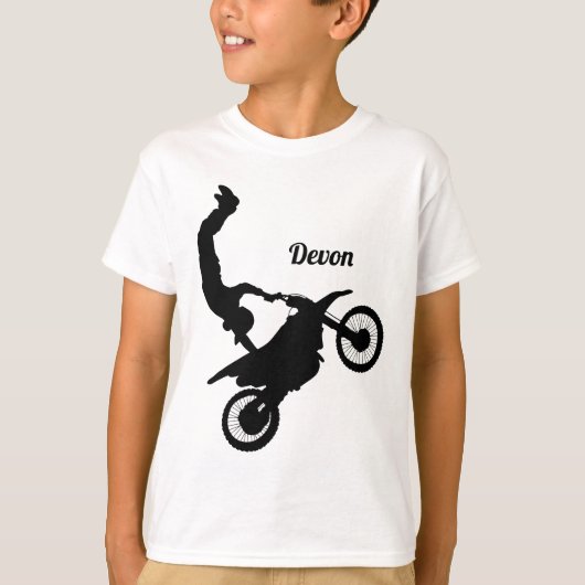 フリースタイルモトクロスのトリック Tシャツ (正面)