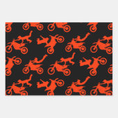 フリースタイルモトクロスシートグラブオートバイ愛好家 ラッピングペーパーシート (正面3)