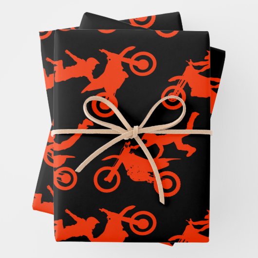 フリースタイルモトクロスシートグラブオートバイ愛好家 ラッピングペーパーシート (インサイチュ)