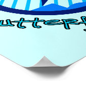 フリースタイル平泳ぎバタフライバックストローク ポスター (角)