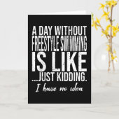 フリースタイル水おもしろい泳ギフトアイディア カード (黄色い花)