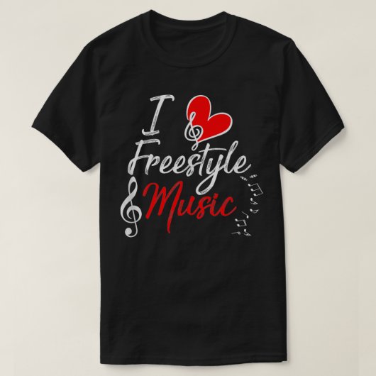 フリースタイル音楽が大好き Tシャツ (デザイン正面)