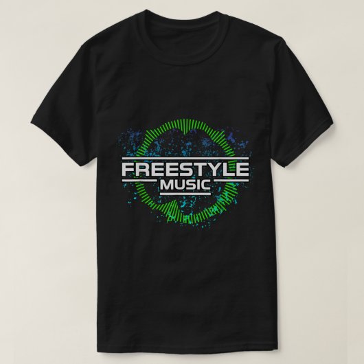フリースタイル音楽ダンスエレクトロ Tシャツ (デザイン正面)
