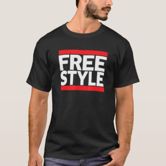 フリースタイル音楽ファン80sレトロラップのスタイルグラフィック tシャツ