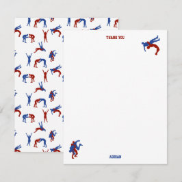 フリースタイル グレコローマン レスリング カスタム ネーム サンキューカード