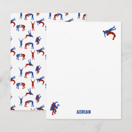 フリースタイル グレコローマン レスリング カスタム ネーム ノートカード