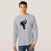 フリースタイル モーターサイクル ダートバイク ライダー Tシャツ (正面フル)