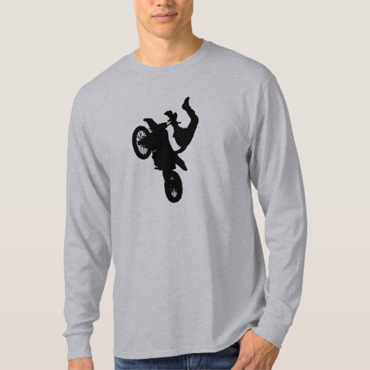 フリースタイル モーターサイクル ダートバイク ライダー Tシャツ (正面)