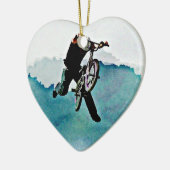 フリースタイルBMXの自転車の発育阻害 セラミックオーナメント (左)