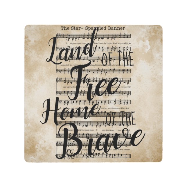 フリースター旗の国 メタルプリント (正面)