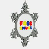 フリースナグ スノーフレークピューターオーナメント (左)