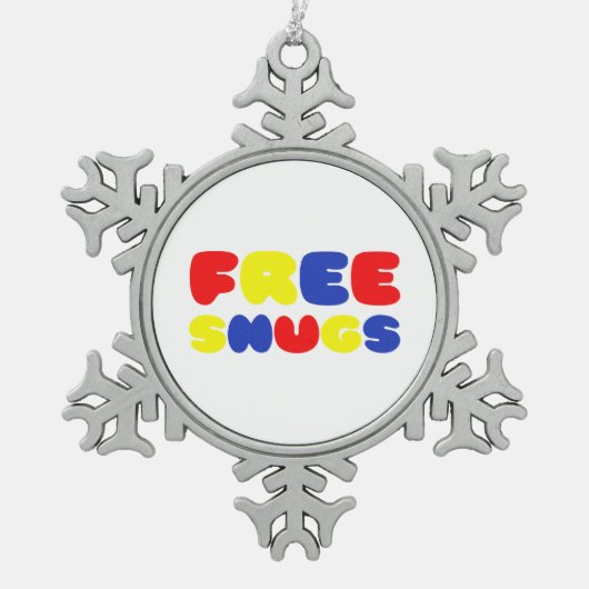 フリースナグ スノーフレークピューターオーナメント (正面)