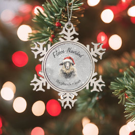 フリースナビダグレイシープスノーフレークオーナメント スノーフレークピューターオーナメント