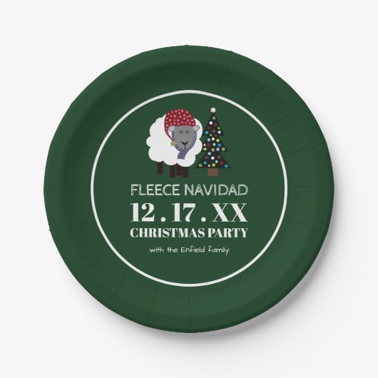 フリースナビダッドスペインのスタイルクリスマス ペーパープレート (正面)